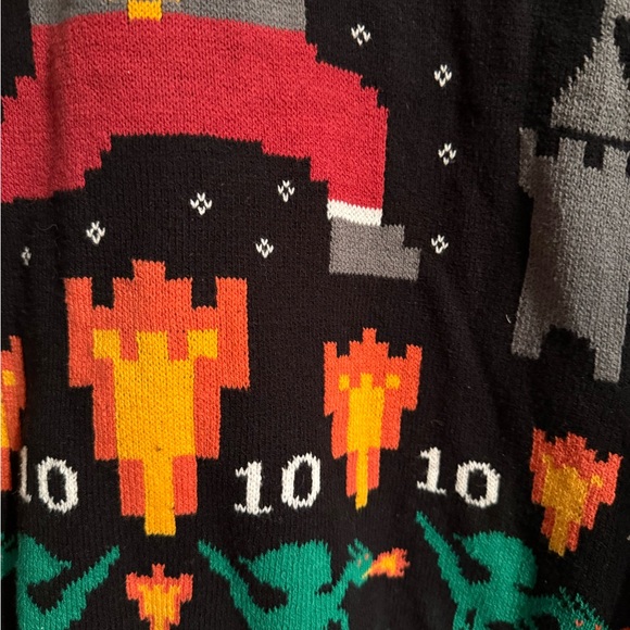 Route 66 Santa Gamer Sweater - Black and Green Size XL - Picture 3 of 7